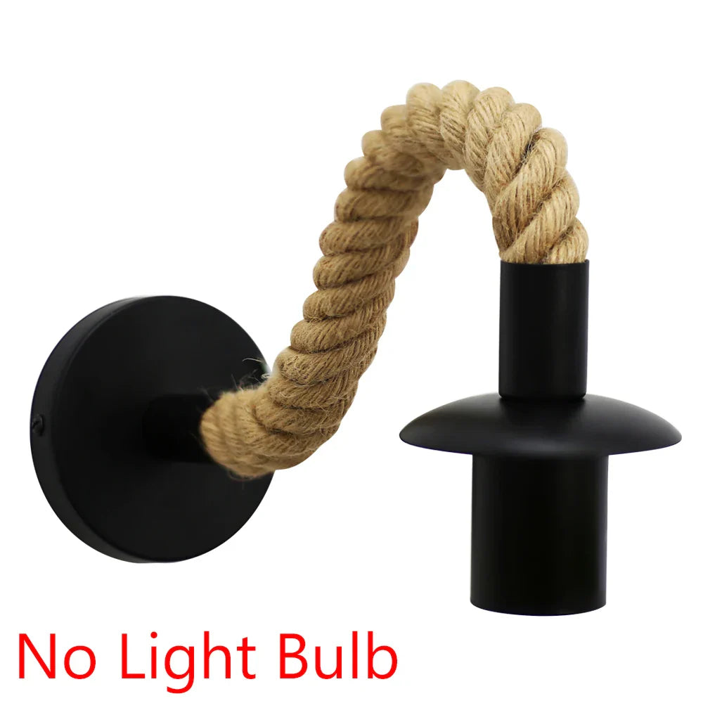 DecorBites™ Hemp Rope Wall Sconce Light Fixture