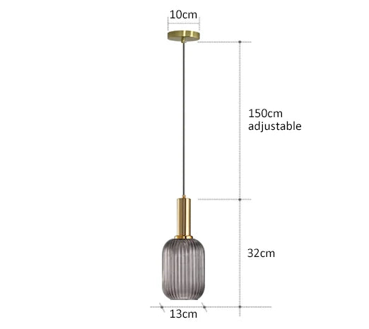 DecorBites™ Glass Pendant Lights LED Hanging