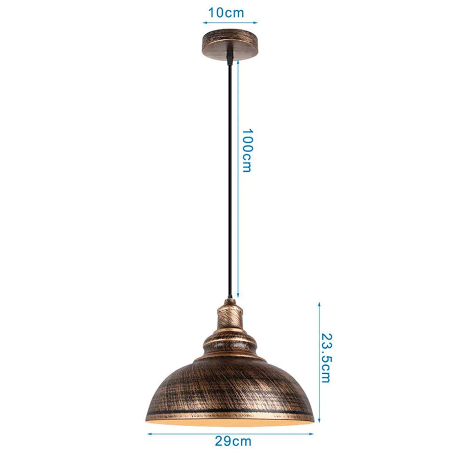 DecorBites™ Pendant Light Dome Shape Industrial