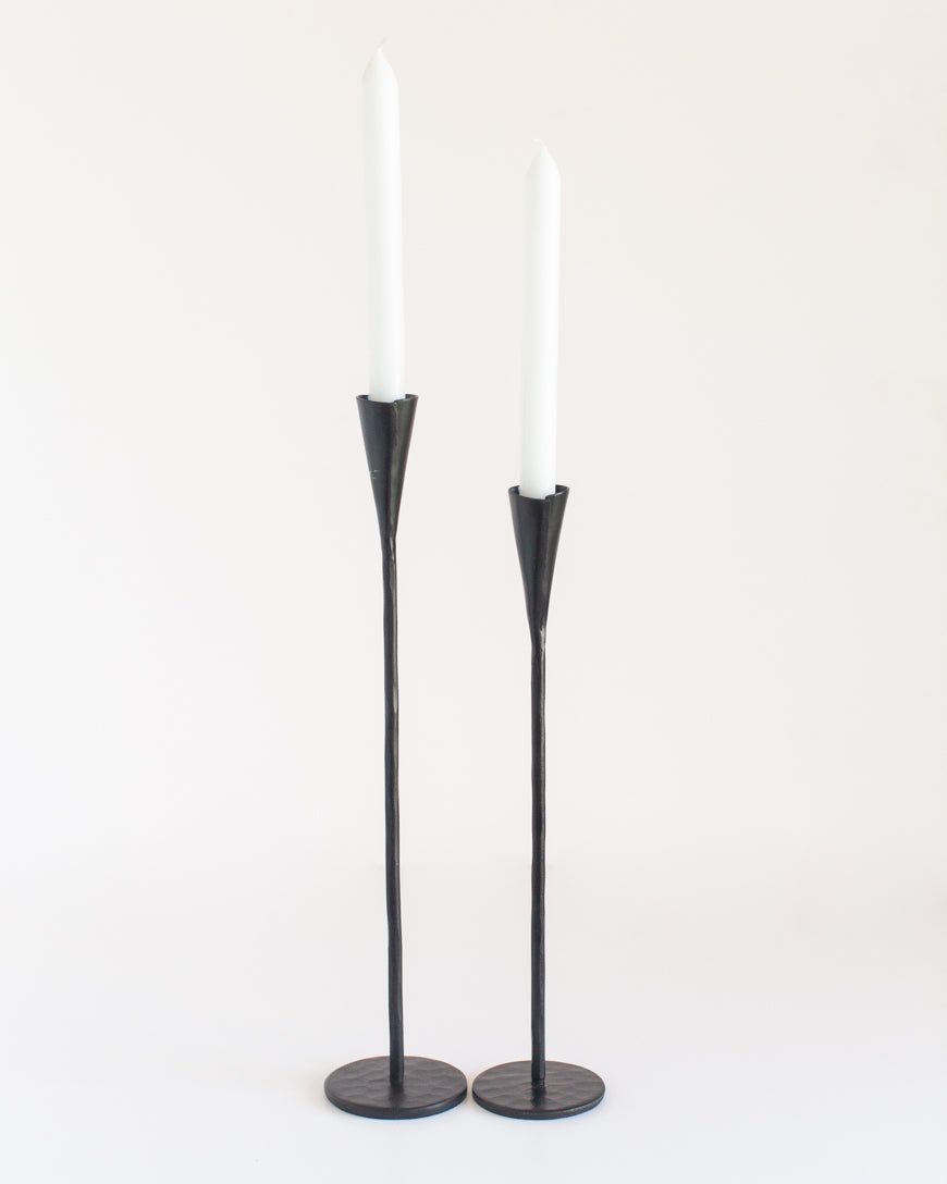Phoenix Hand-Forged Iron Candle Stands | Set of 2-4