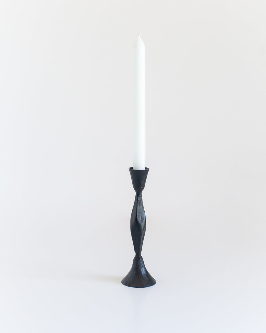 High Diamond Hand-Forged Iron Candle Stand-0