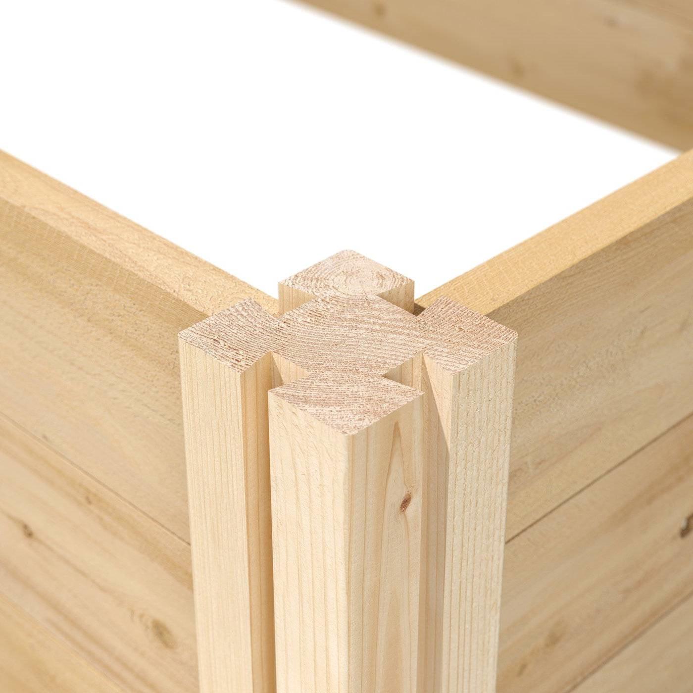 4ft x 4ft Outdoor Cedar Wood Raised Garden Bed Planter Box - Made in USA - PRHOMZ