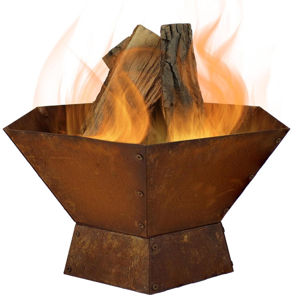 23 Inch Rustic Steel Affinity Fire Pit - PRHOMZ