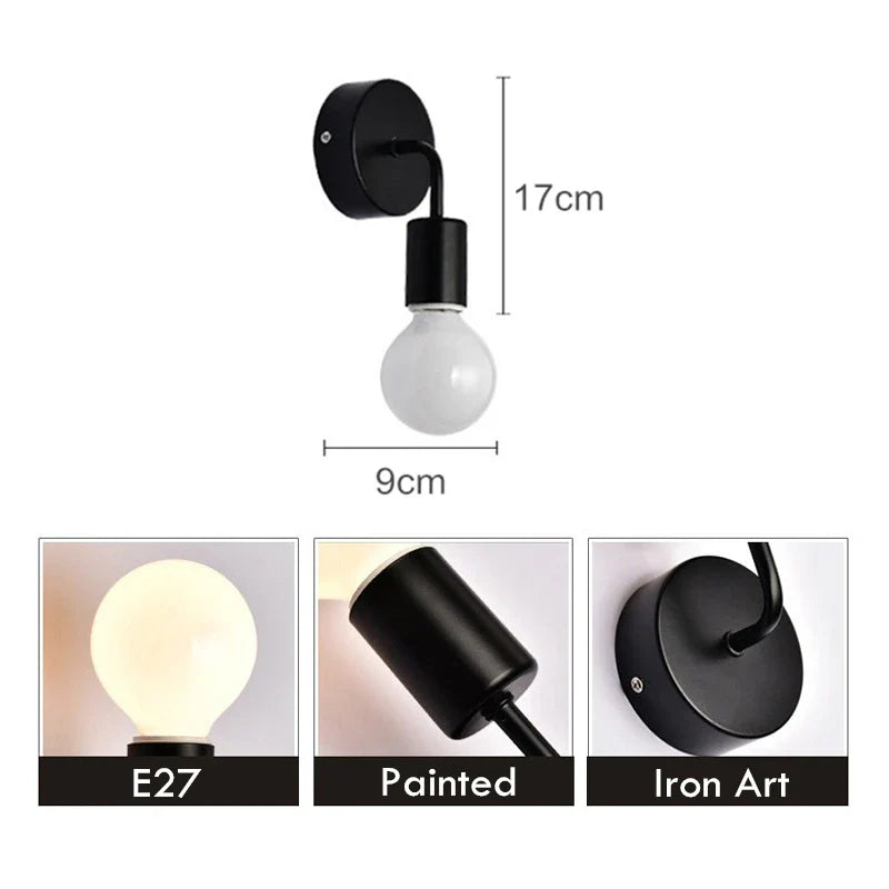 DecorBites™ Modern Wall Lamp Black Sconce