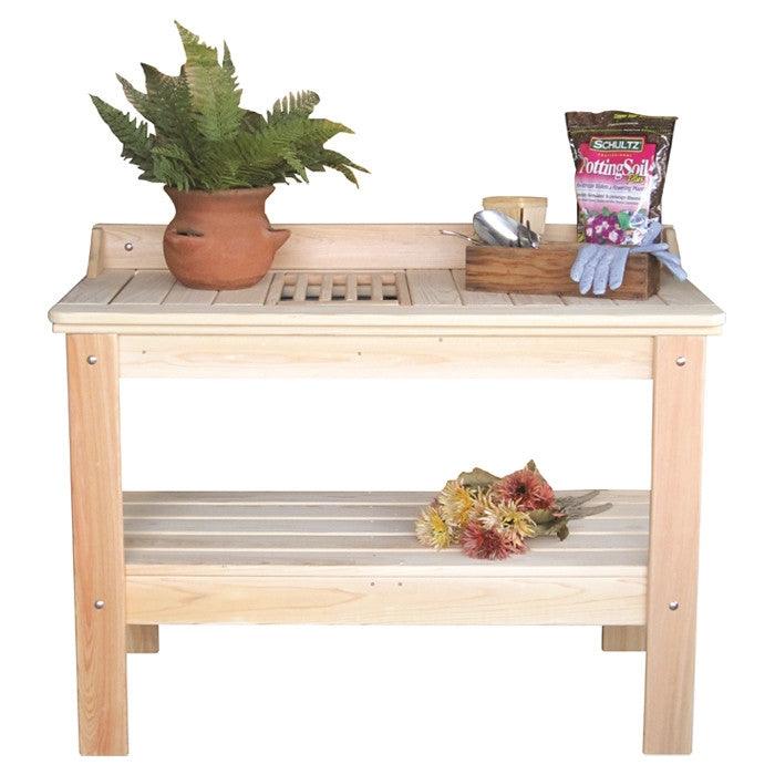 Wooden Potting Bench Garden Table - Made in USA - PRHOMZ