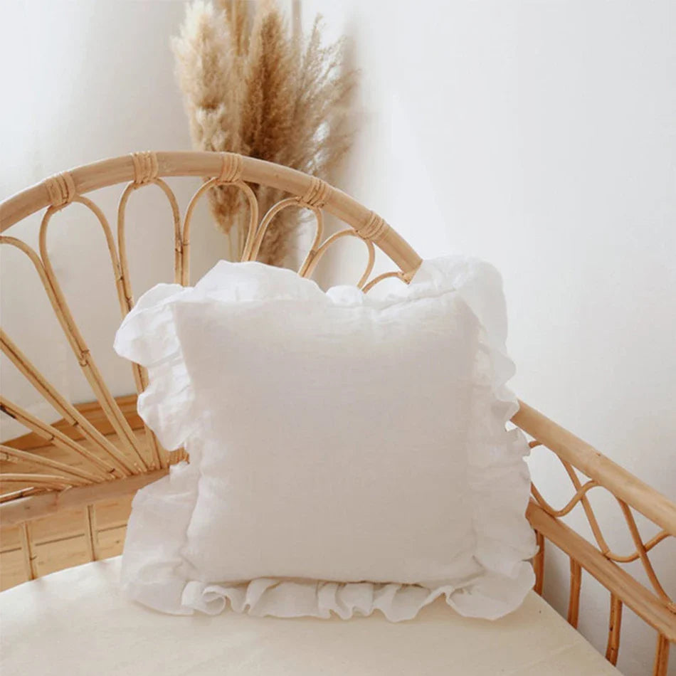 Linen Ruffle Pillowcases Home Decor