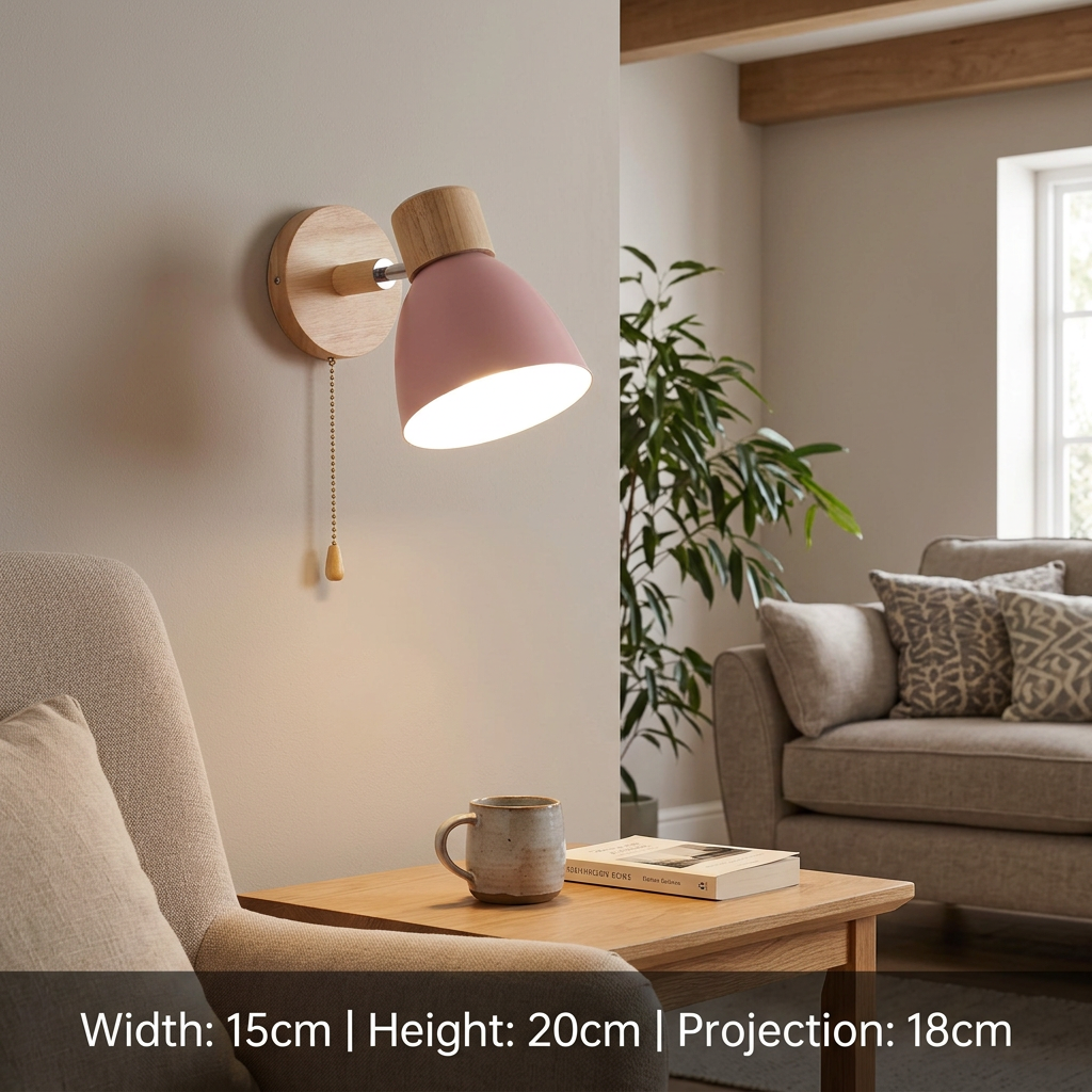 Minimalist Wall Light with Pull Chain LED Wall Lamp