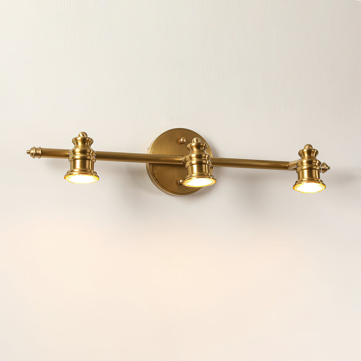Vantage Series | Brass Linear Spotlight Bar with MR16 LED Heads for Vanity Lighting