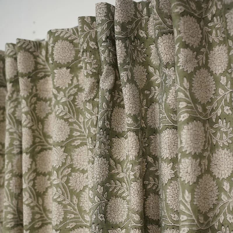 Handmade Rajat Colored Linen Curtain
