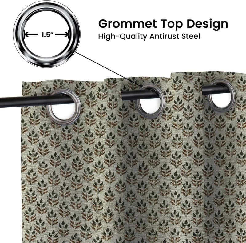 Handmadae Floral Blackout Linen Curtains || Alia