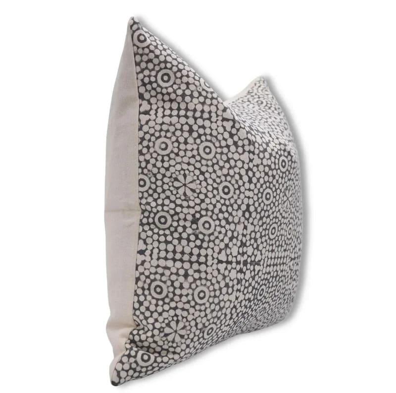 Indian Black Chunributi Floral Pillow Cover