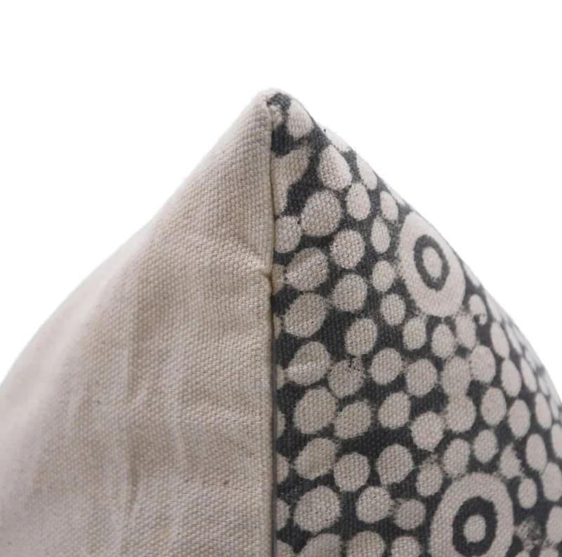 Indian Black Chunributi Floral Pillow Cover