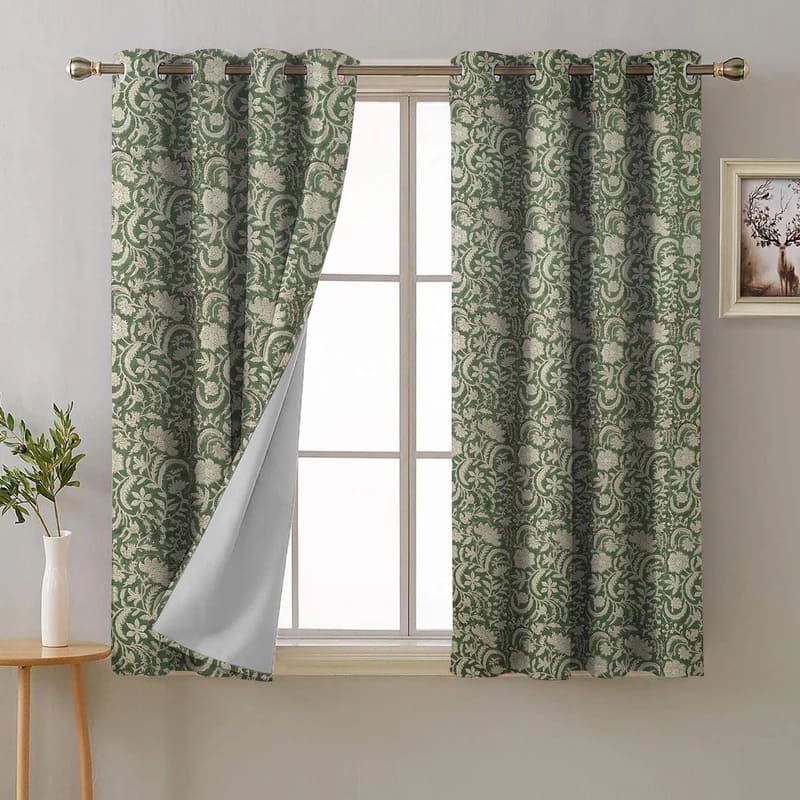 Handcrafted Linen Kundanvan Decorative Curtains