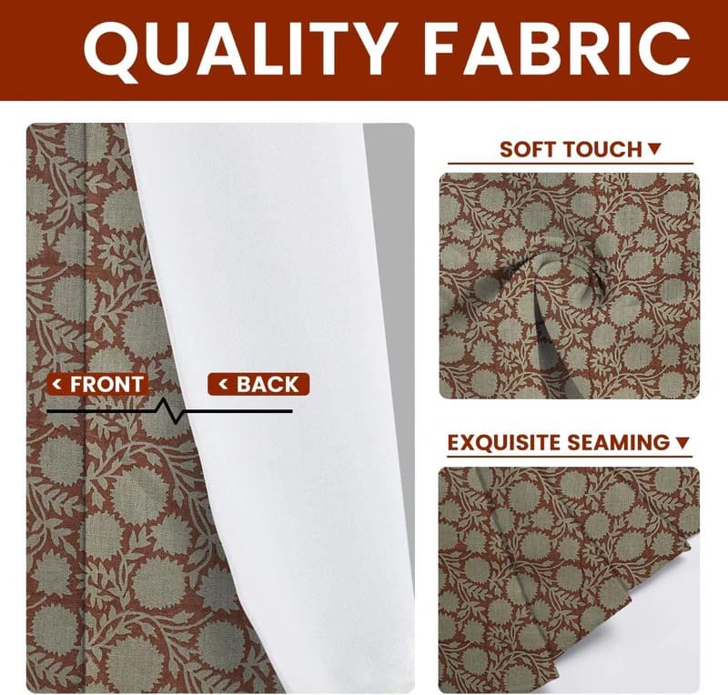 Handmade Rajat Floral Grommet Curtains