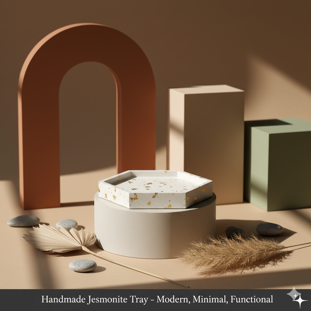 Jesmonite Tray | Handmade Minimalist Décor