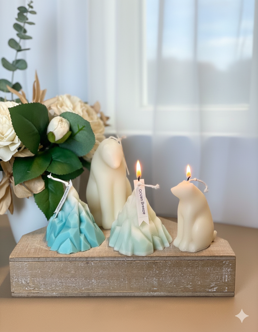 Iceberg Candle | Sculpted Elegance