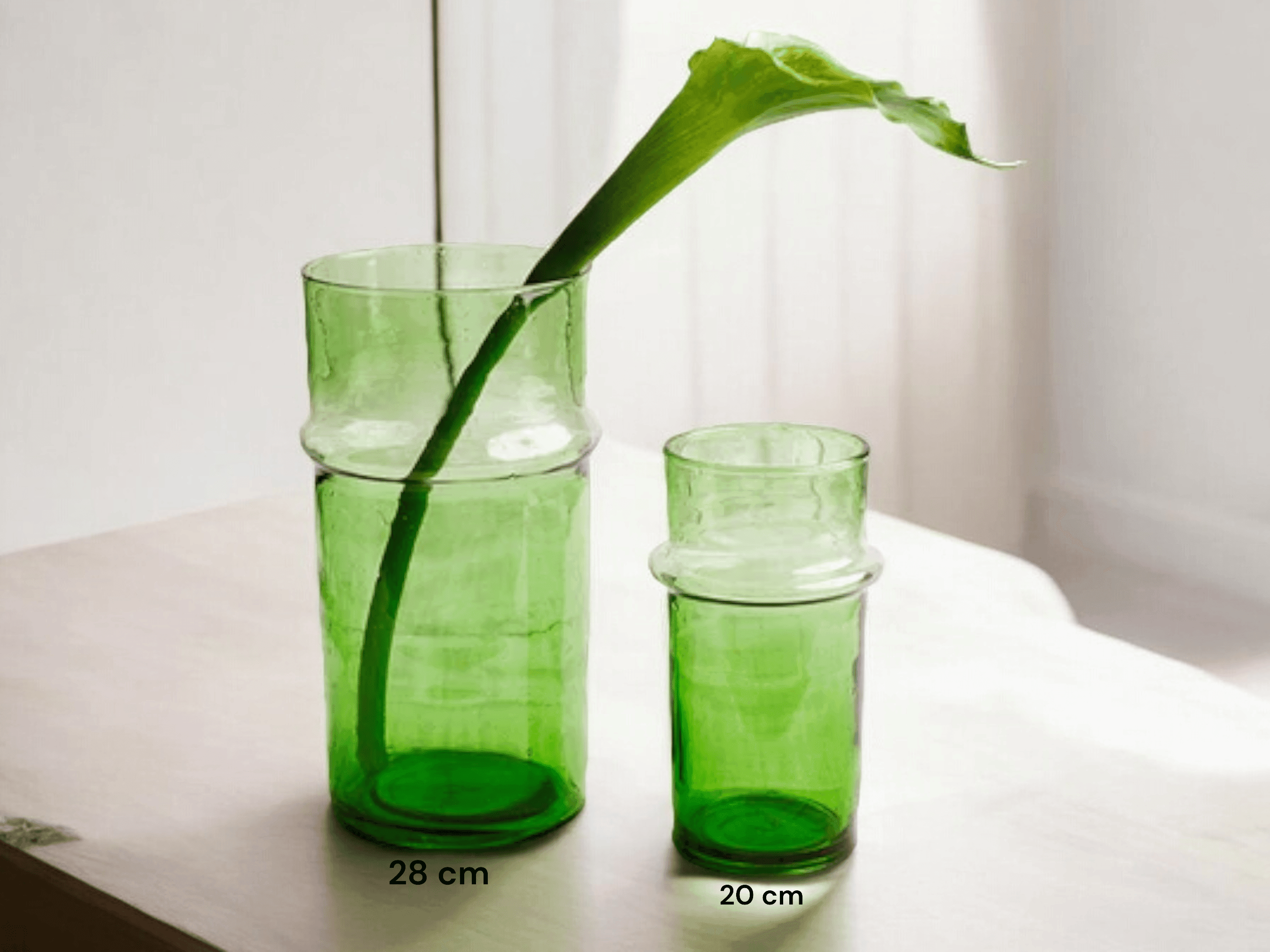 Handmade Moroccan Beldi Carafe - Recycled Glass Vase with Unique Artisanal Charm - PRHOMZ