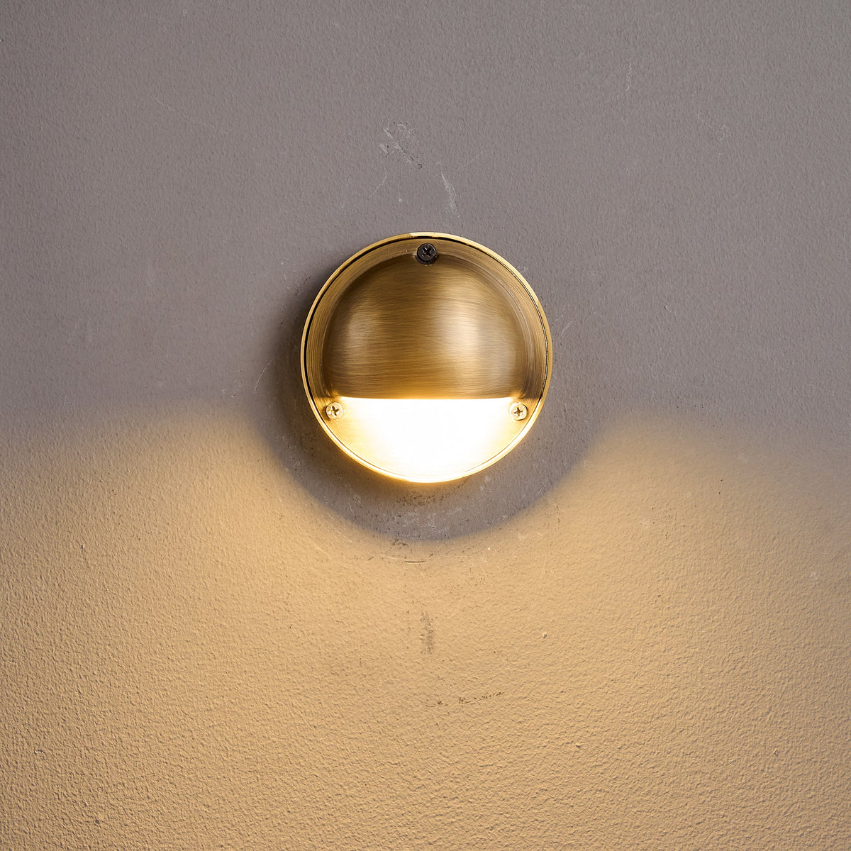 Hardy | Solid Brass Outdoor Wall Sconce with Patina | Compact Porch Light for Entryways