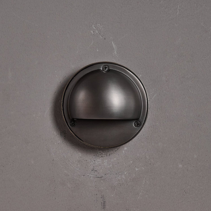 Hardy | Solid Brass Outdoor Wall Sconce with Patina | Compact Porch Light for Entryways