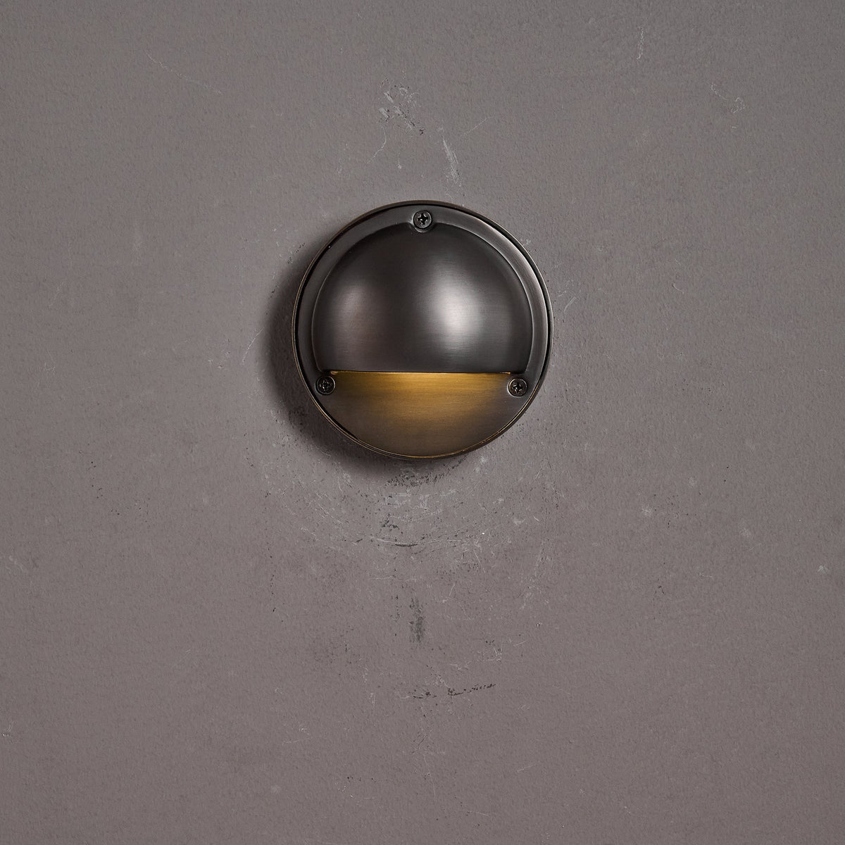 Hardy | Solid Brass Outdoor Wall Sconce with Patina | Compact Porch Light for Entryways