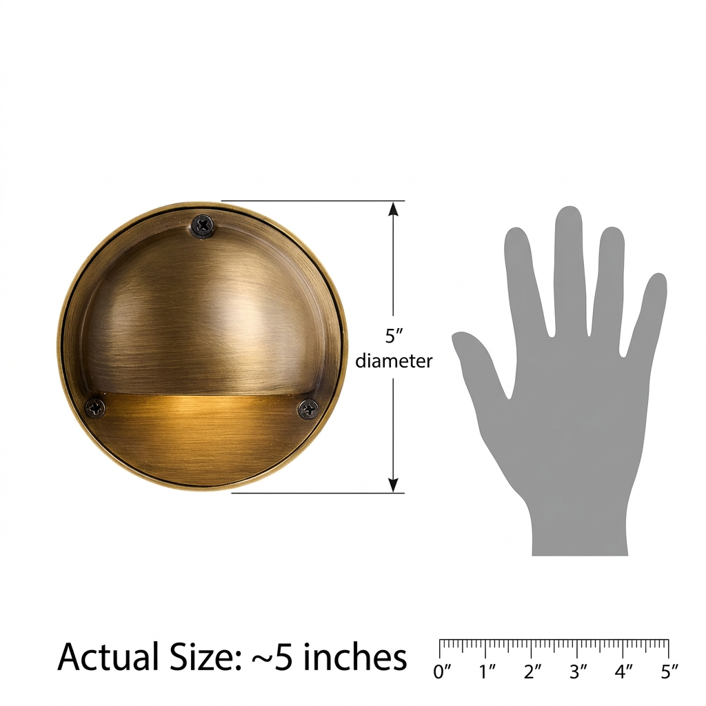 Hardy | Solid Brass Outdoor Wall Sconce with Patina | Compact Porch Light for Entryways