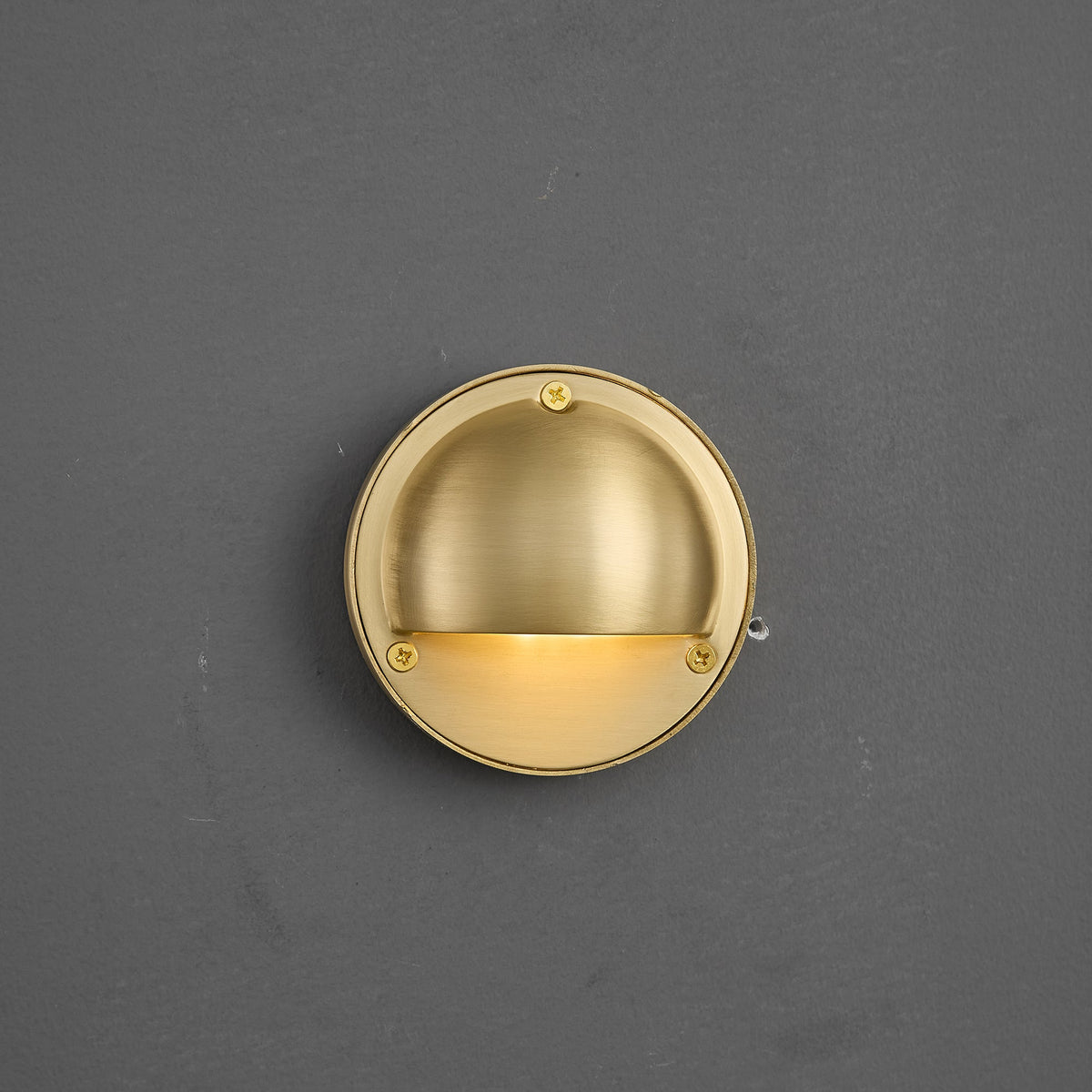 Hardy | Solid Brass Outdoor Wall Sconce with Patina | Compact Porch Light for Entryways