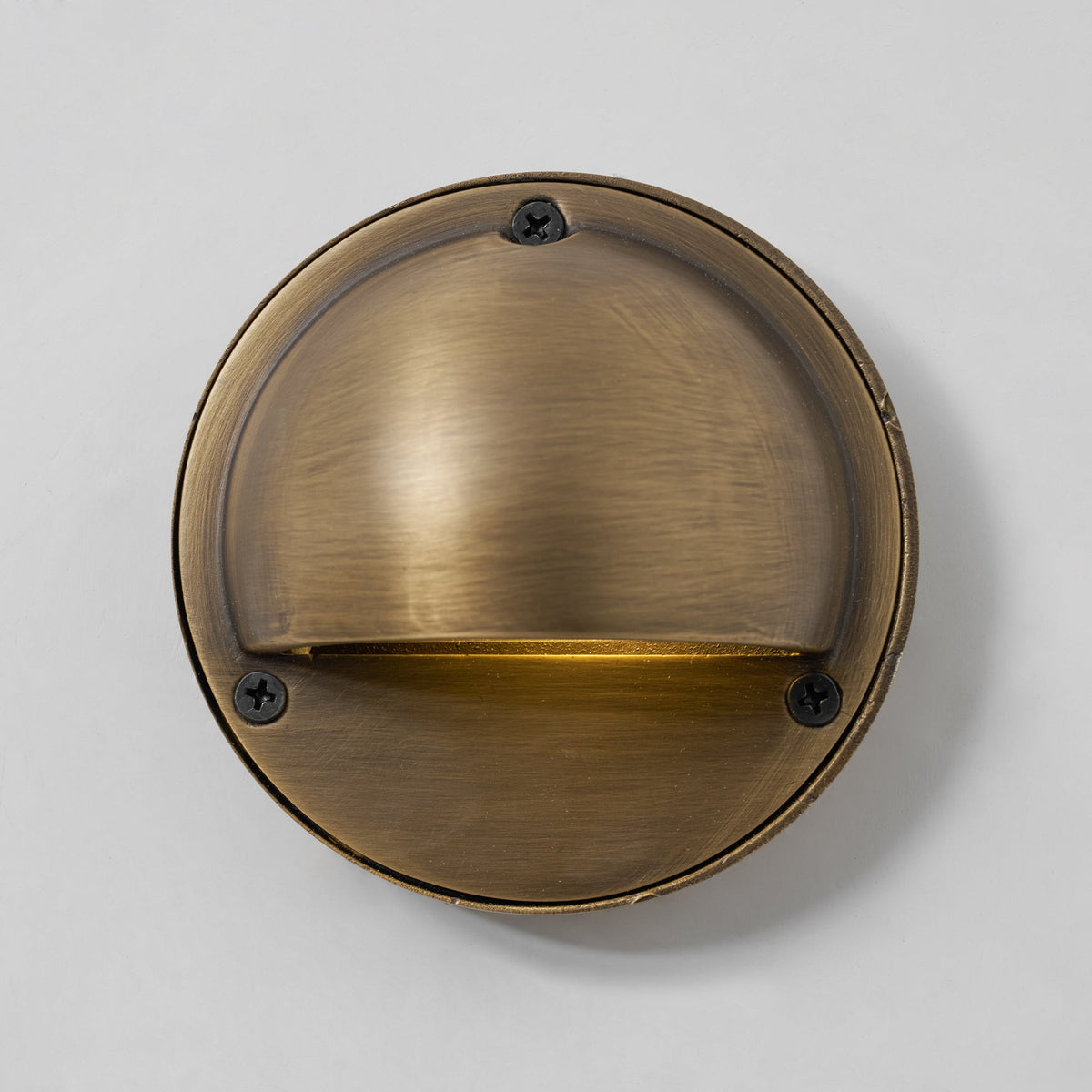 Hardy | Solid Brass Outdoor Wall Sconce with Patina | Compact Porch Light for Entryways