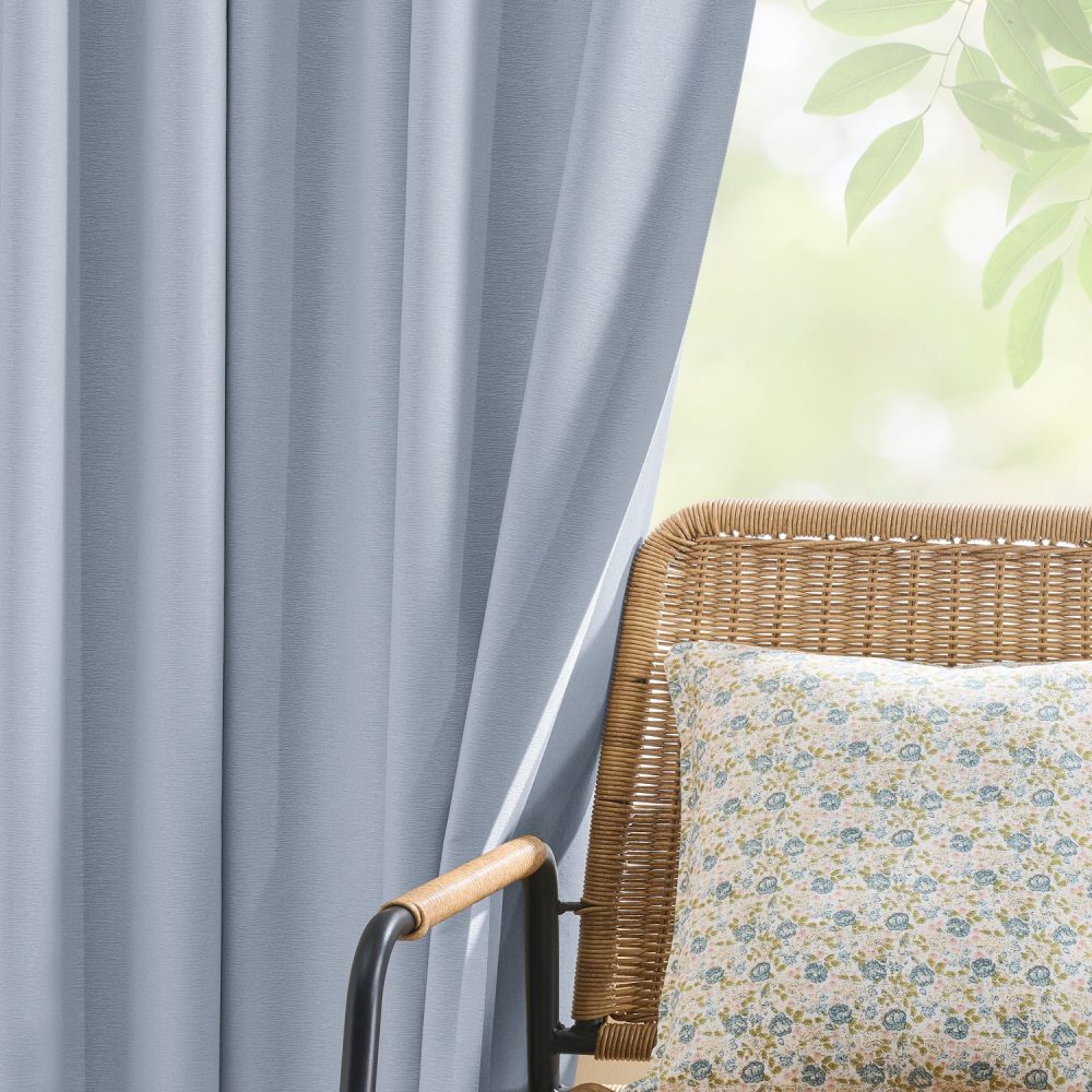 Hearty Pinstripe Textured 100% Blackout Curtains