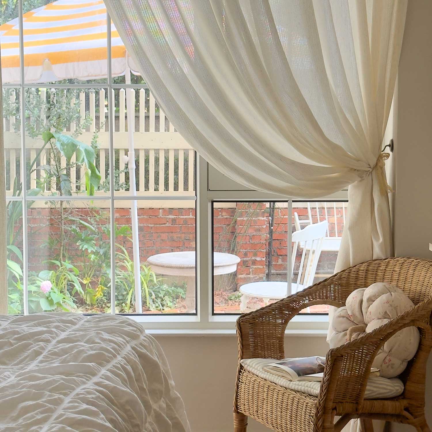 Helmi Loosely Woven Neutral Sheer Curtains