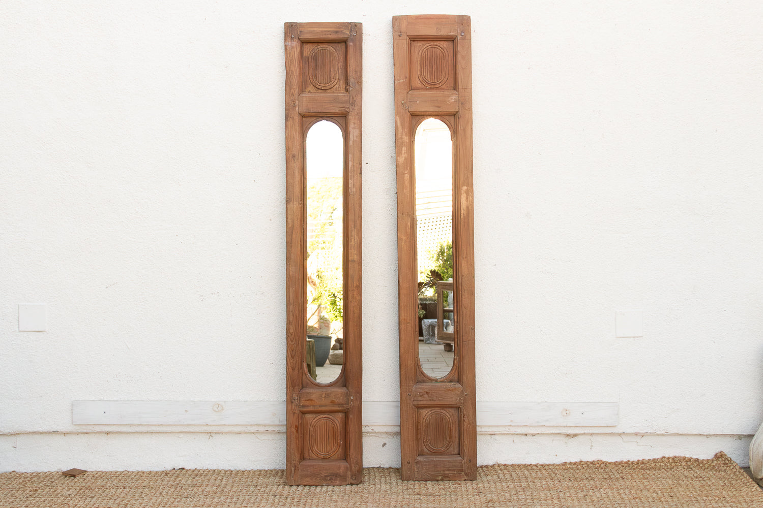 Set of 2, Portuguese Colonial Architectural Mirror Panels
