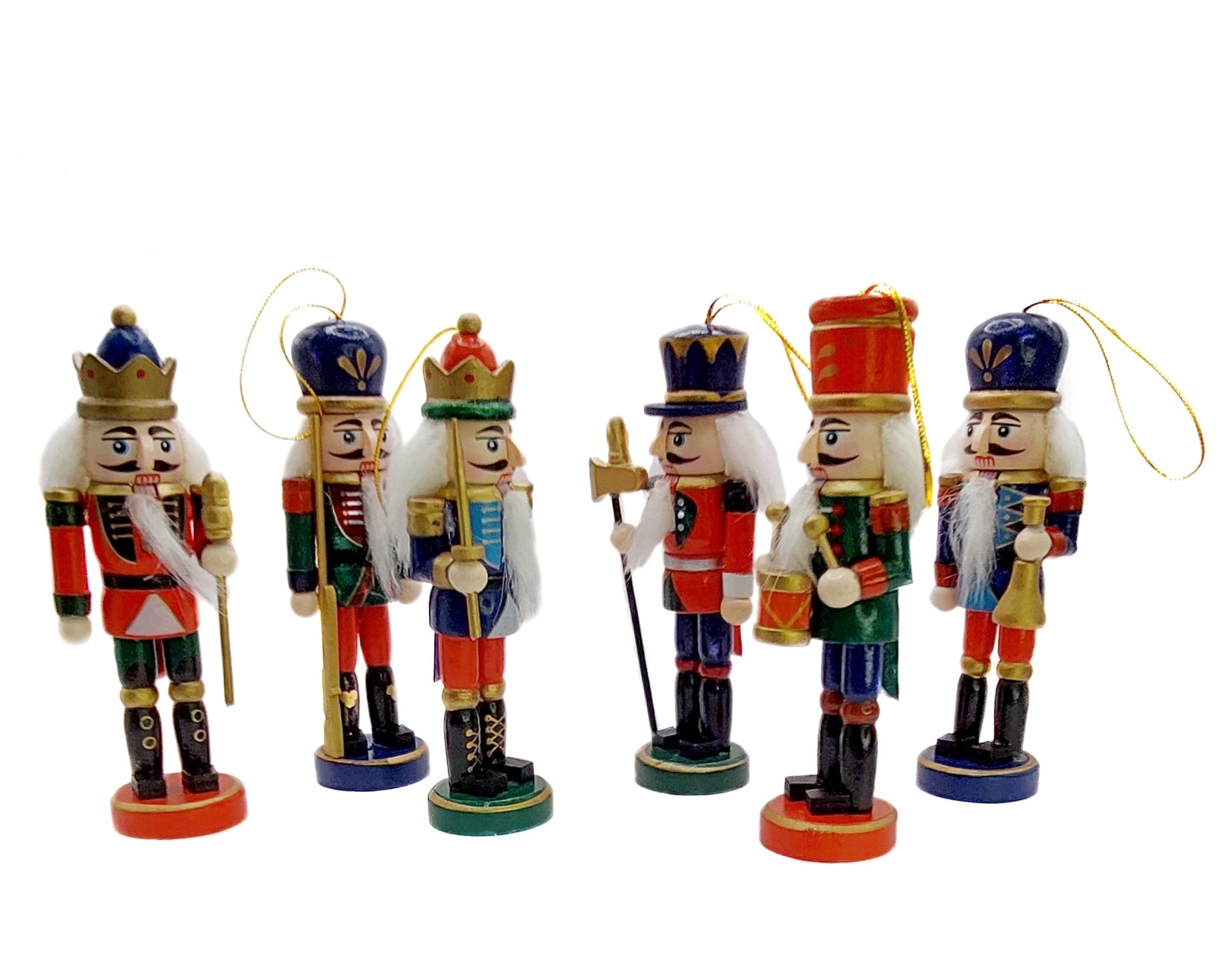 Christmas Nutcracker Set. Wizardi Classic Wooden Festive Decoration F07M14-6-N01617-2