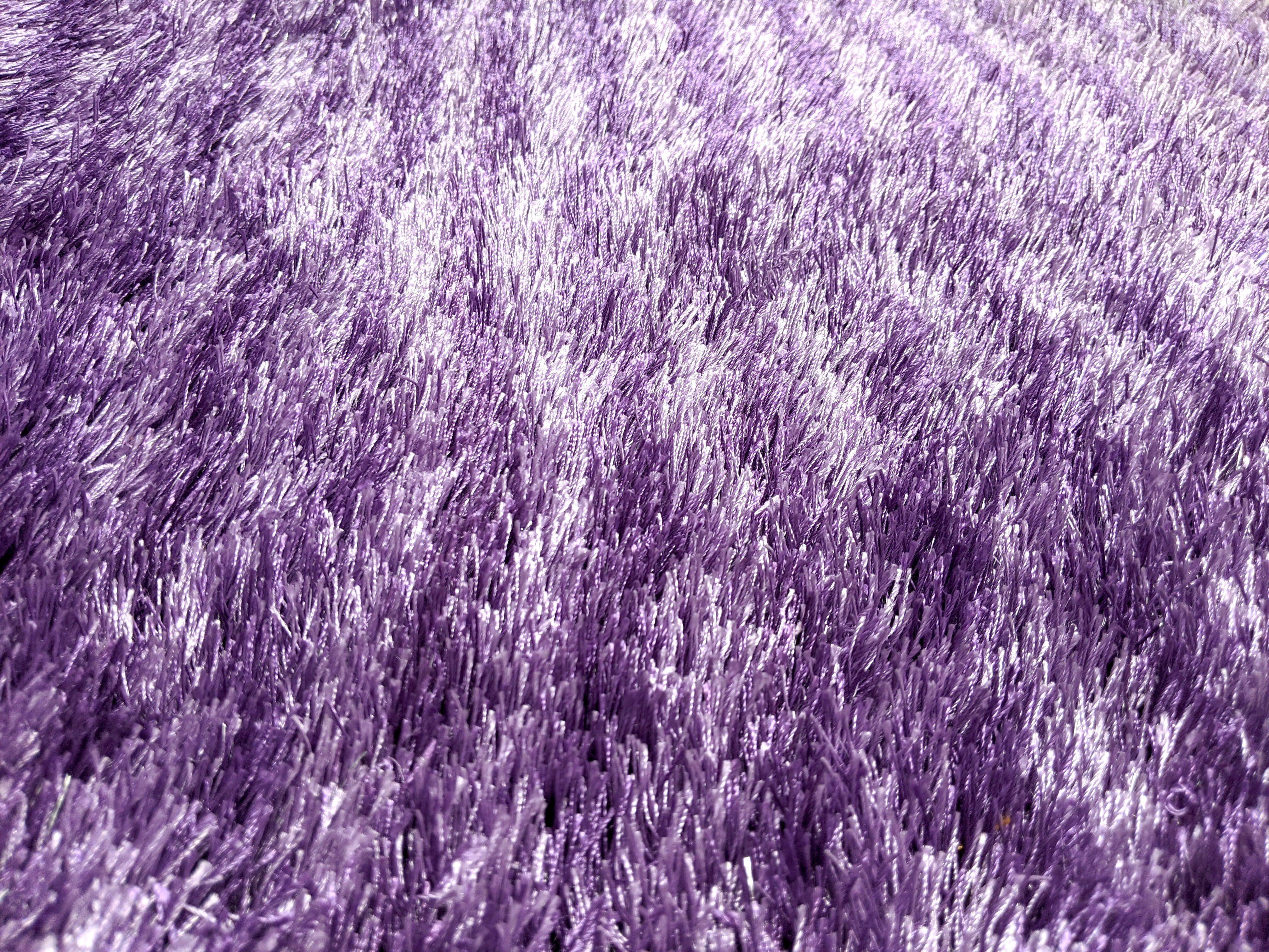 DaDa Bedding Shaggy Soft Door Mat Carpet Rug - 20" x 32" Striped Shiny Purple Lavender