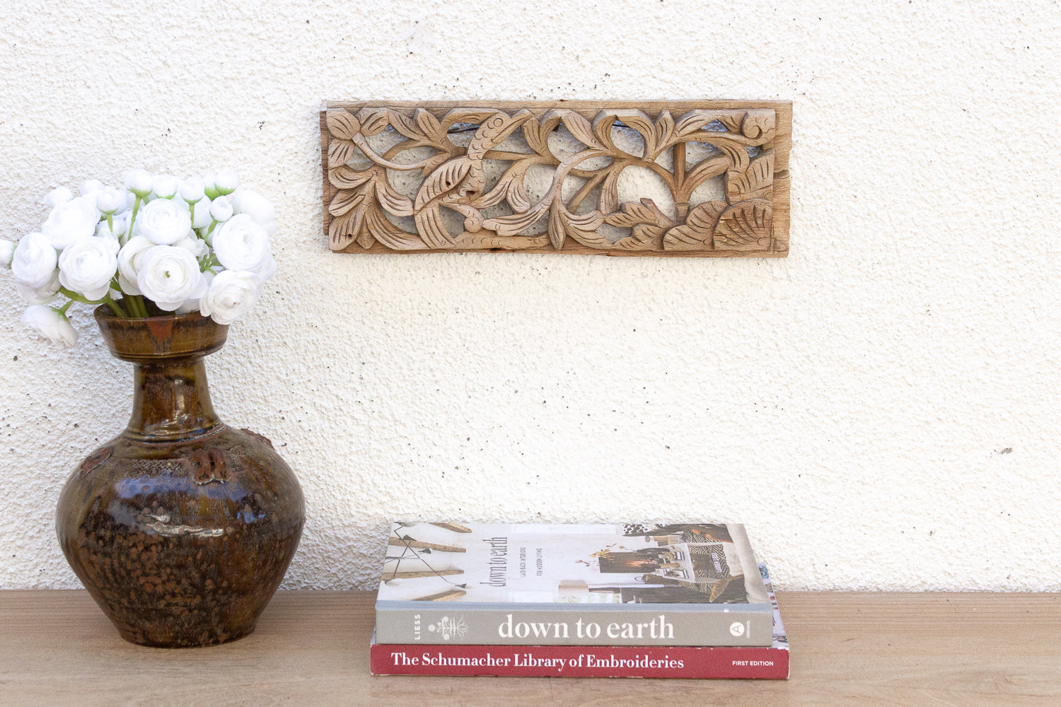 Handcarved South Asian Relief Panel