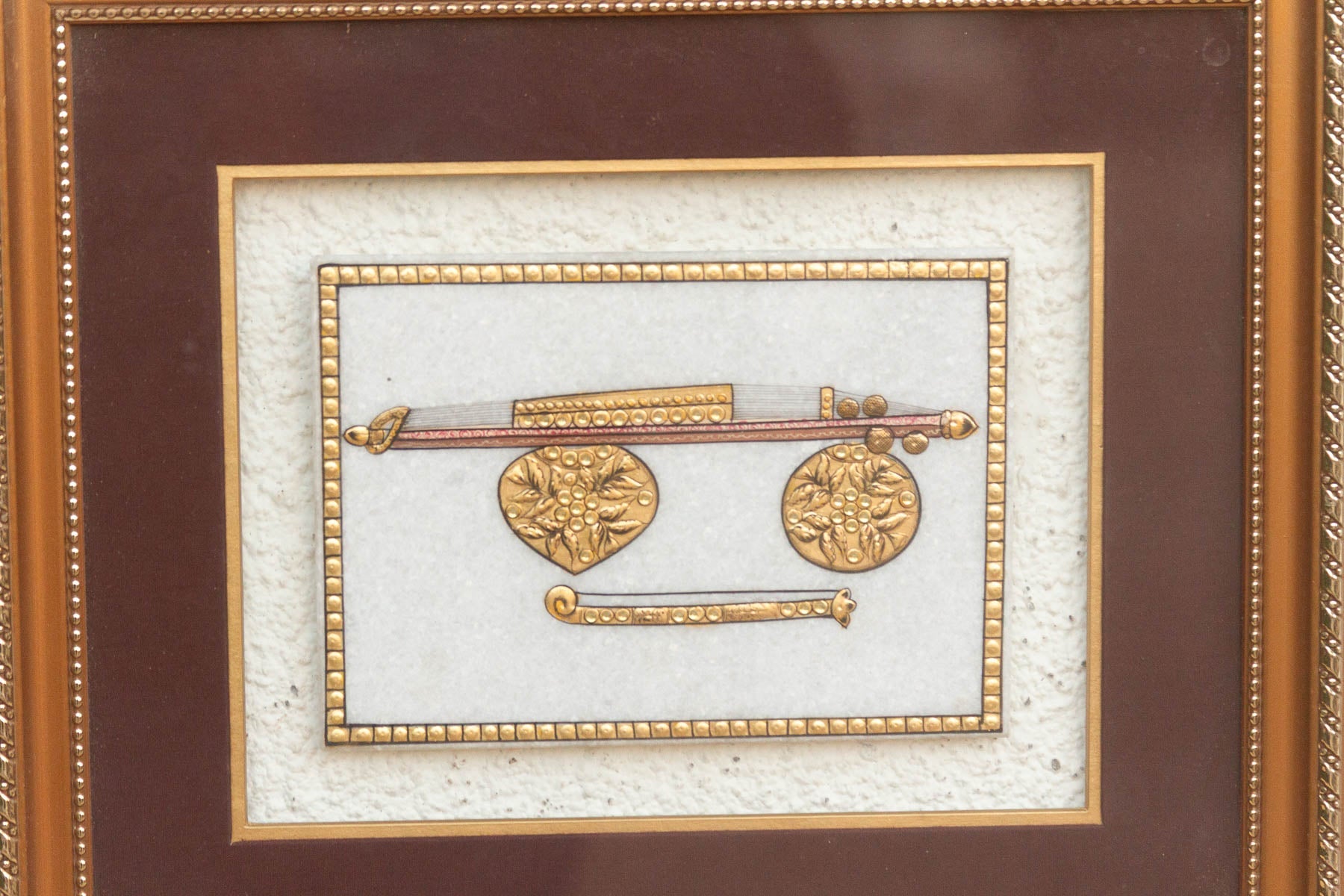 Ceremonial Shield & Dagger Framed Indian Art
