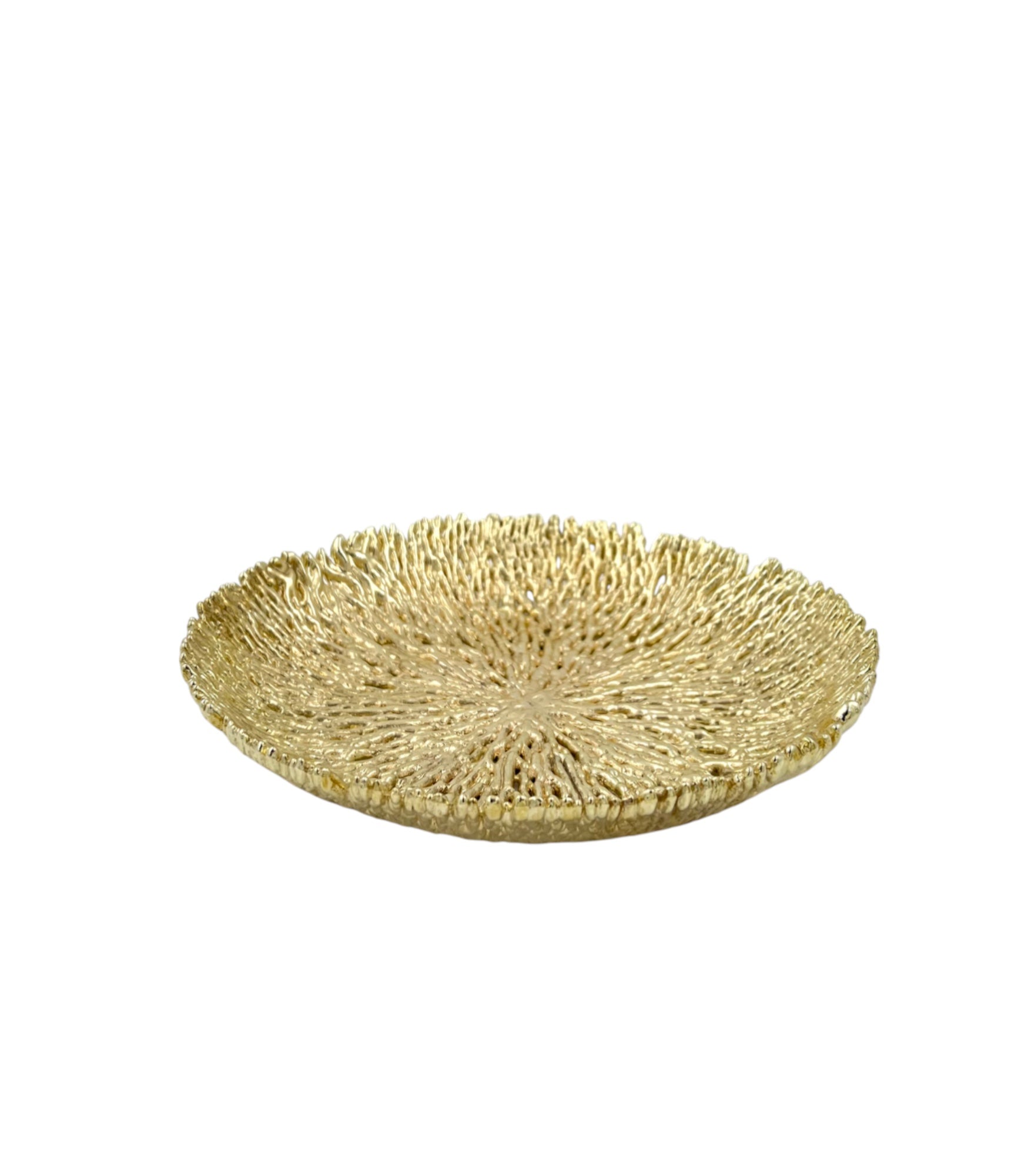 Coral Inspired Tray - Decorative Metal Tray | Centrepiece | Home Accent | Gold, Silver, or Antique Finish-2