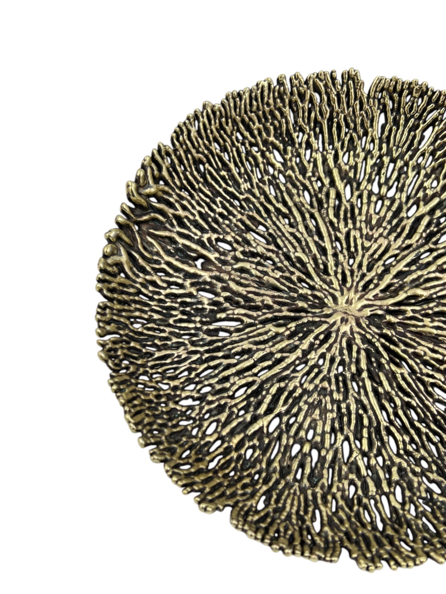 Coral Inspired Tray - Decorative Metal Tray | Centrepiece | Home Accent | Gold, Silver, or Antique Finish-4