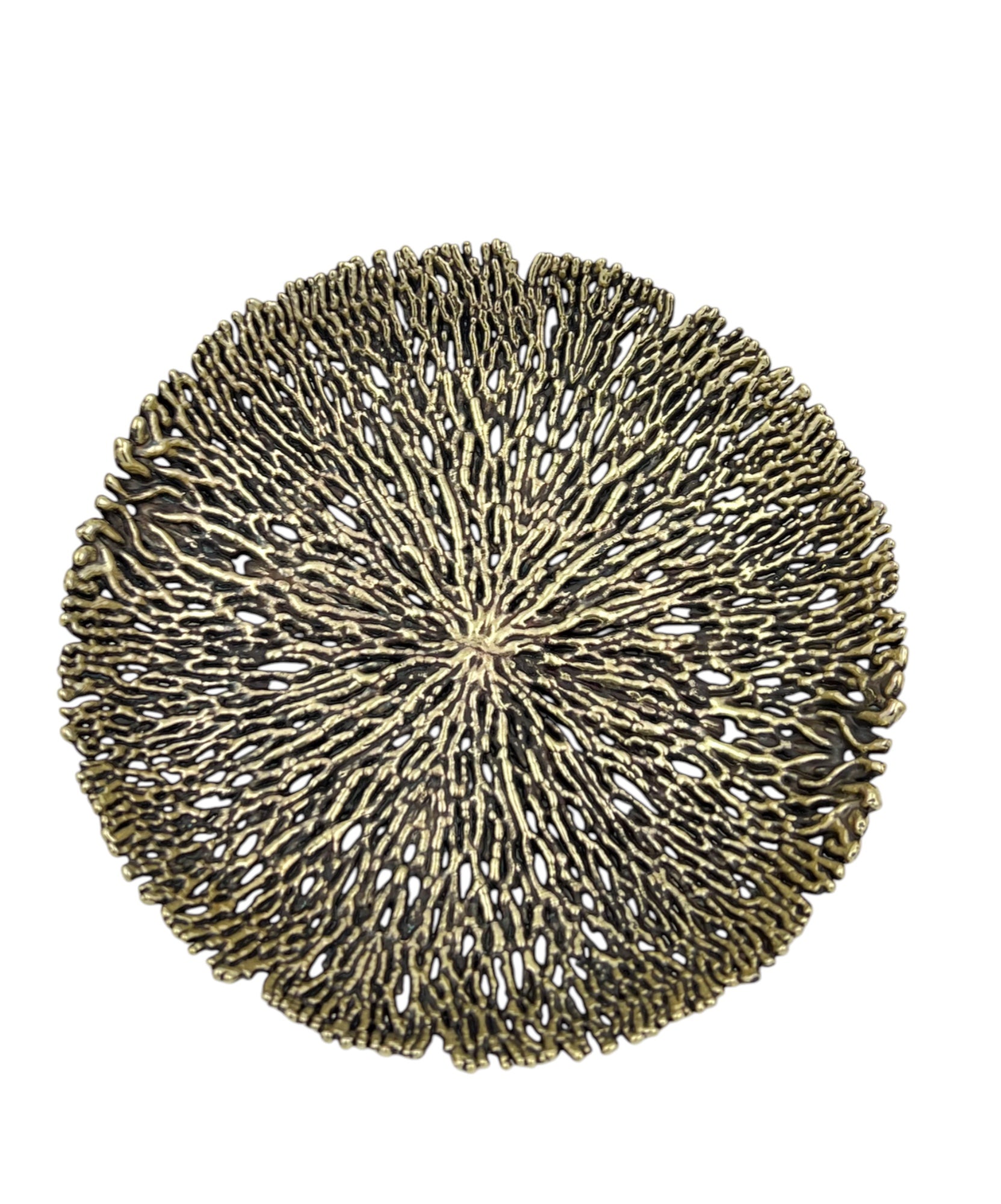 Coral Inspired Tray - Decorative Metal Tray | Centrepiece | Home Accent | Gold, Silver, or Antique Finish-3