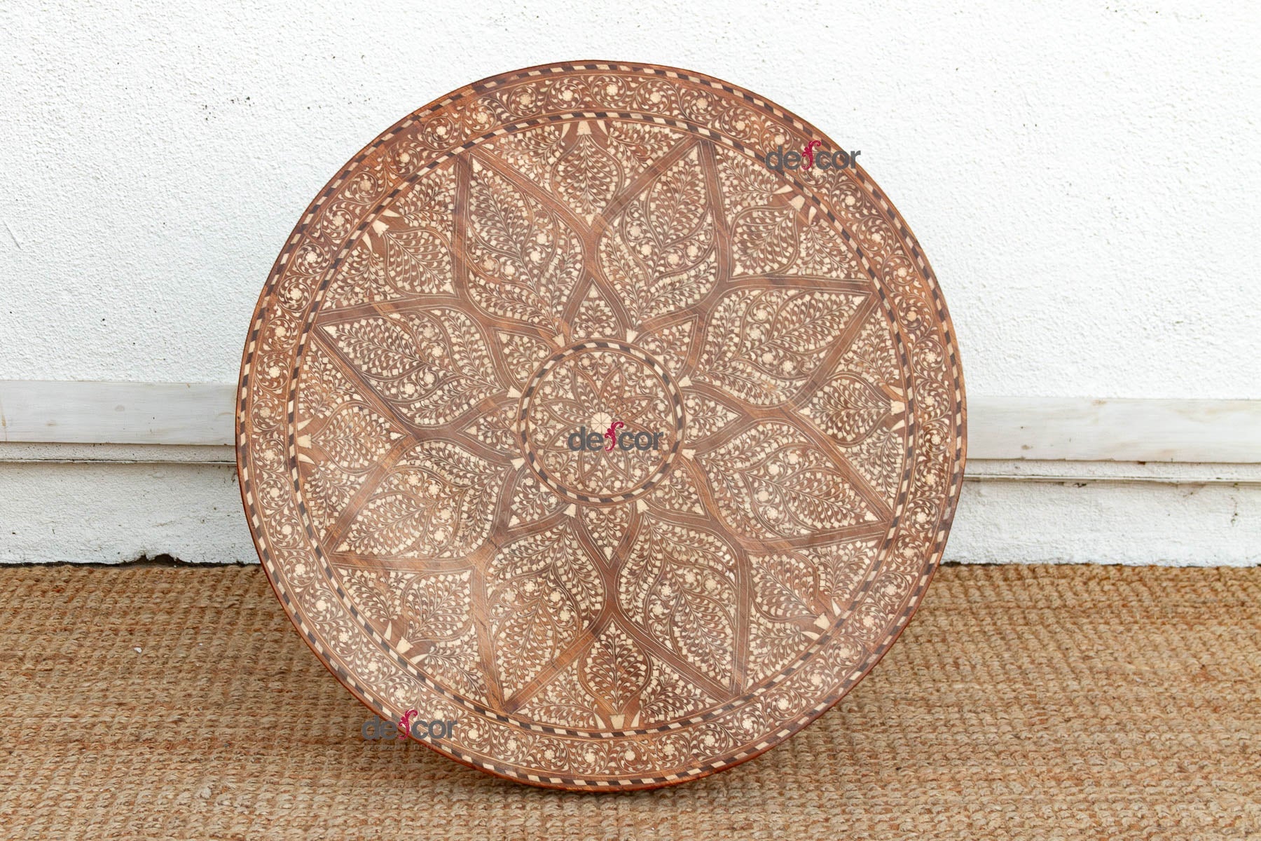 Fine 36" DM Floral Inday Center Table