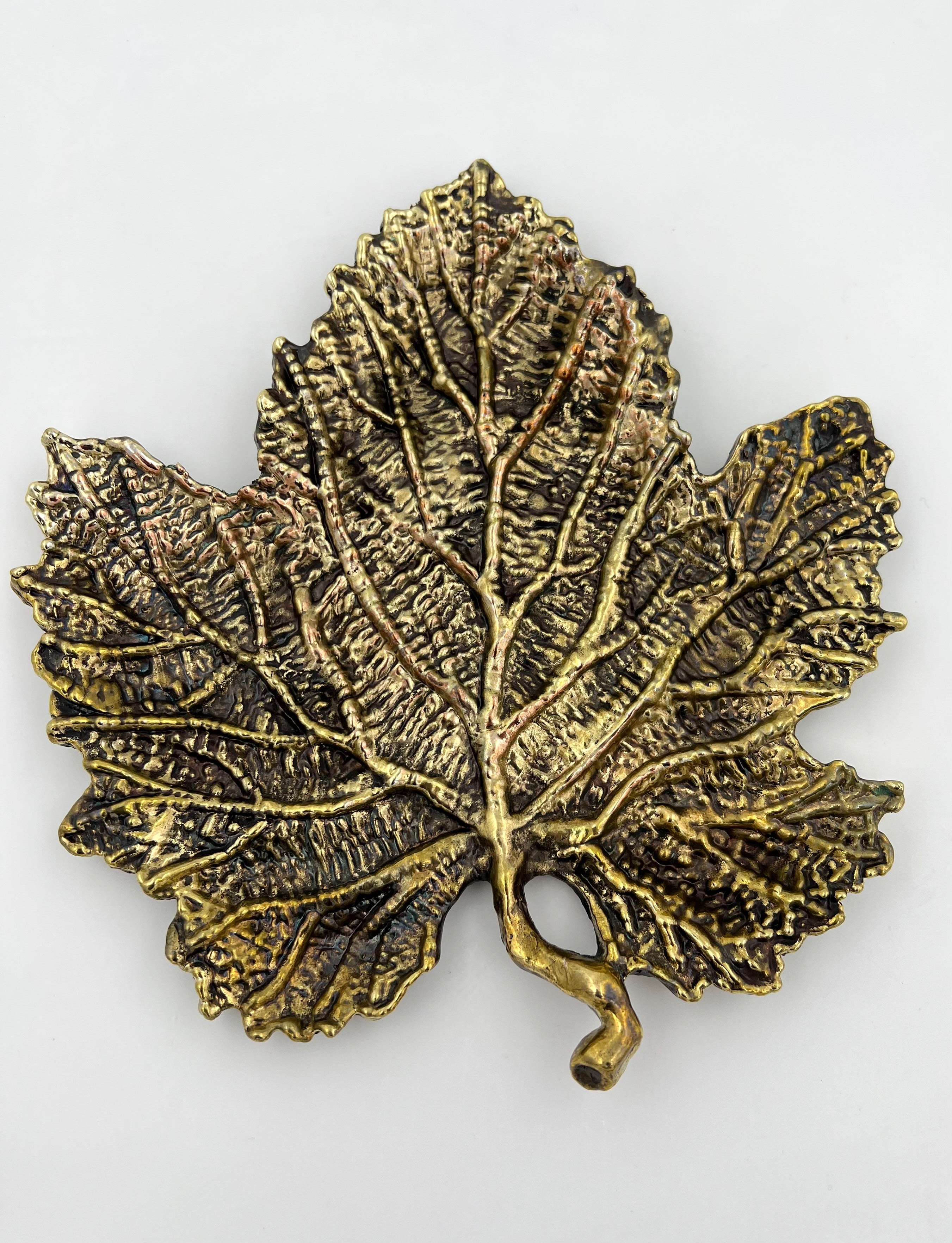 Maple Leaf Tray - Decorative Metal Tray | Small Platter | Centrepiece | Home Accent | Gold, Silver or Antique Finish-0