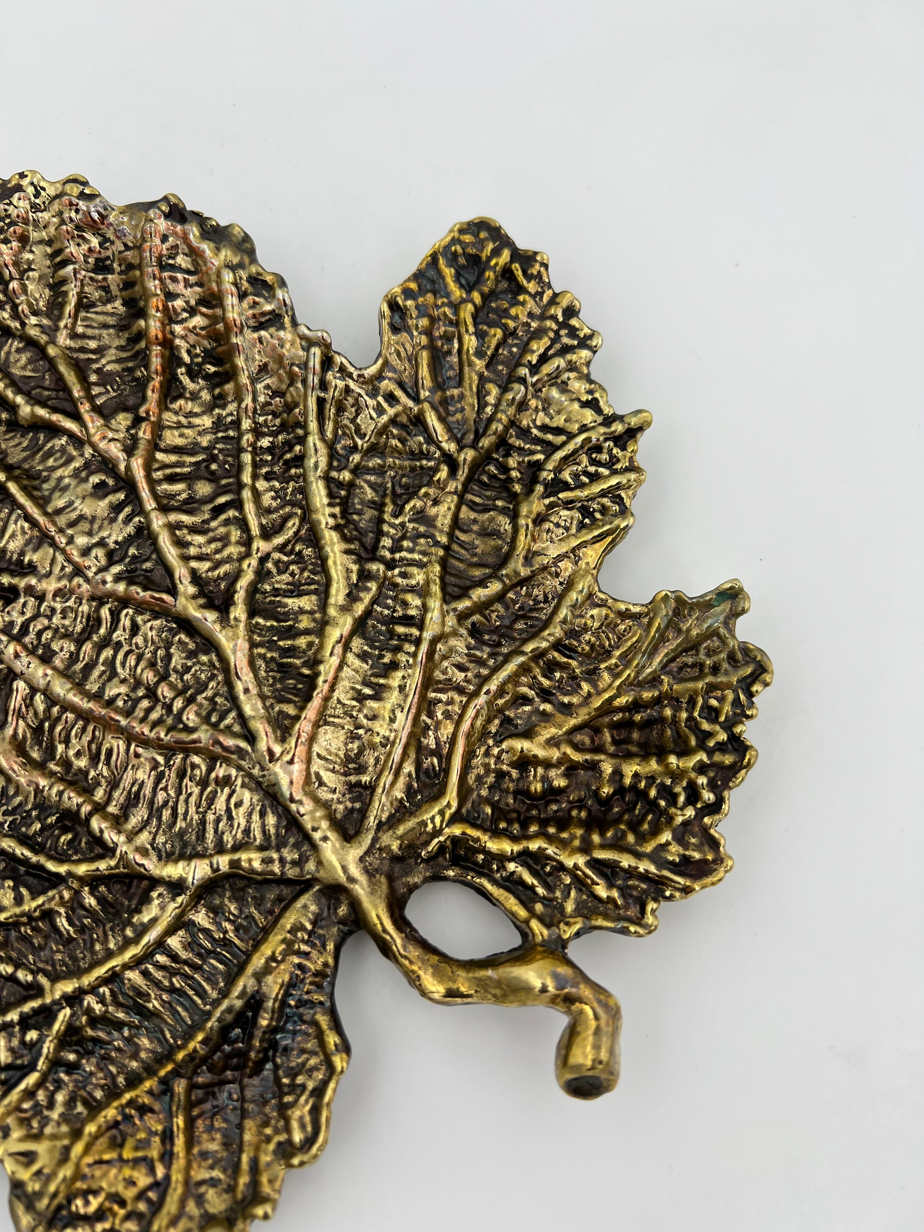 Maple Leaf Tray - Decorative Metal Tray | Small Platter | Centrepiece | Home Accent | Gold, Silver or Antique Finish-3