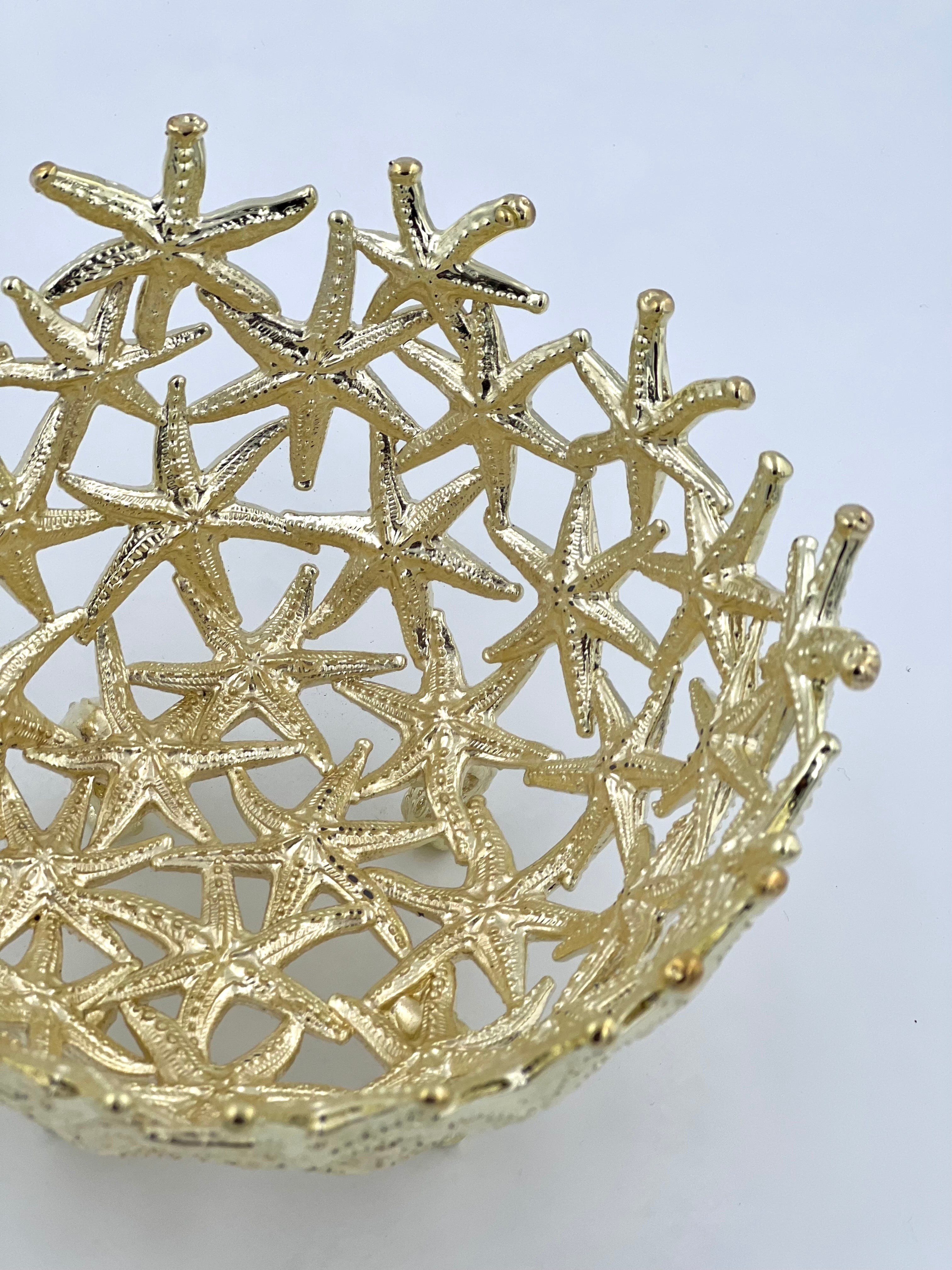 Starfish Bowl - Decorative Serveware | Candy Bowl | Centrepiece | Home Accent | Gold or Antique Finish-3