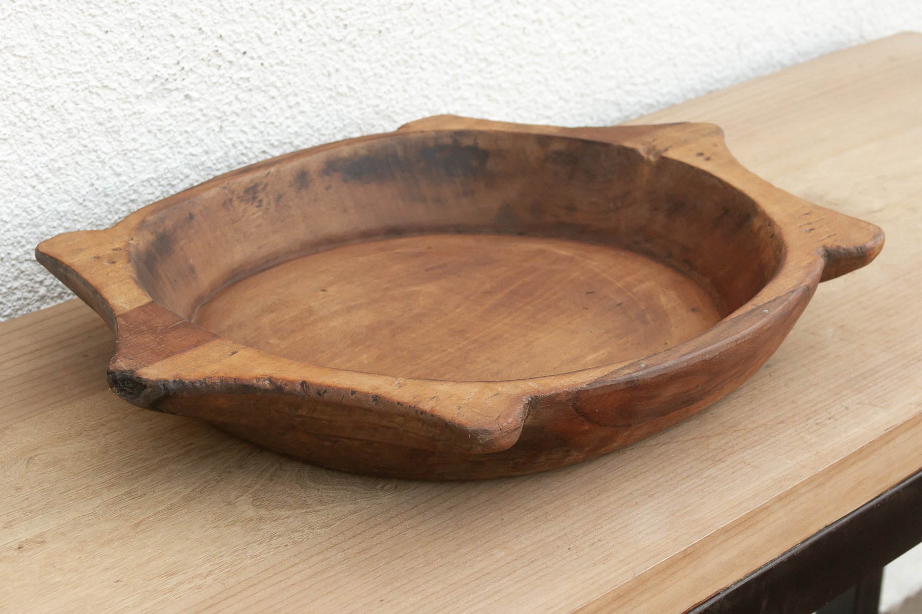 Vintage Sculptural Bowl with "Star" Handles