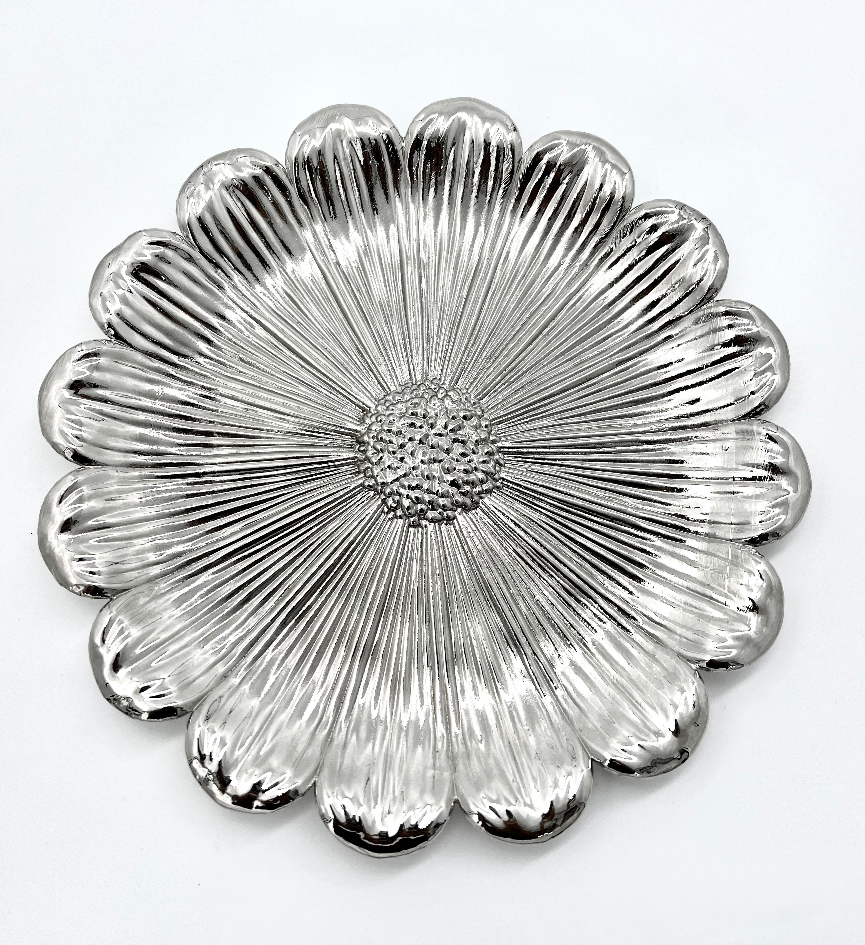Sunflower Decorative Tray – Electro-formed Flower Jewellery Dish | Gold, Silver, Antique Finish | Flower Inspired Home Accent-5