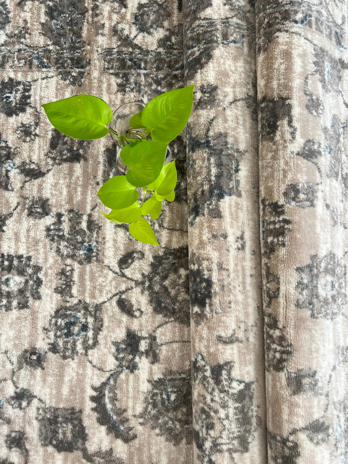 ROY's Home Flower Garden Design Area Rugs, Vintage Effect Lines