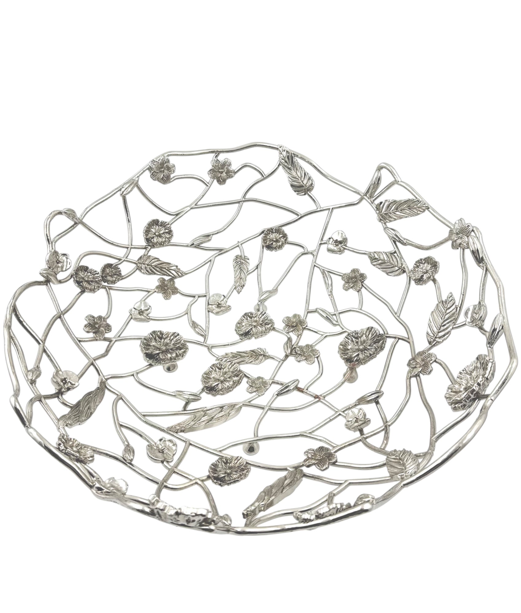 Blossom Weave - Metal Fruit Basket-3