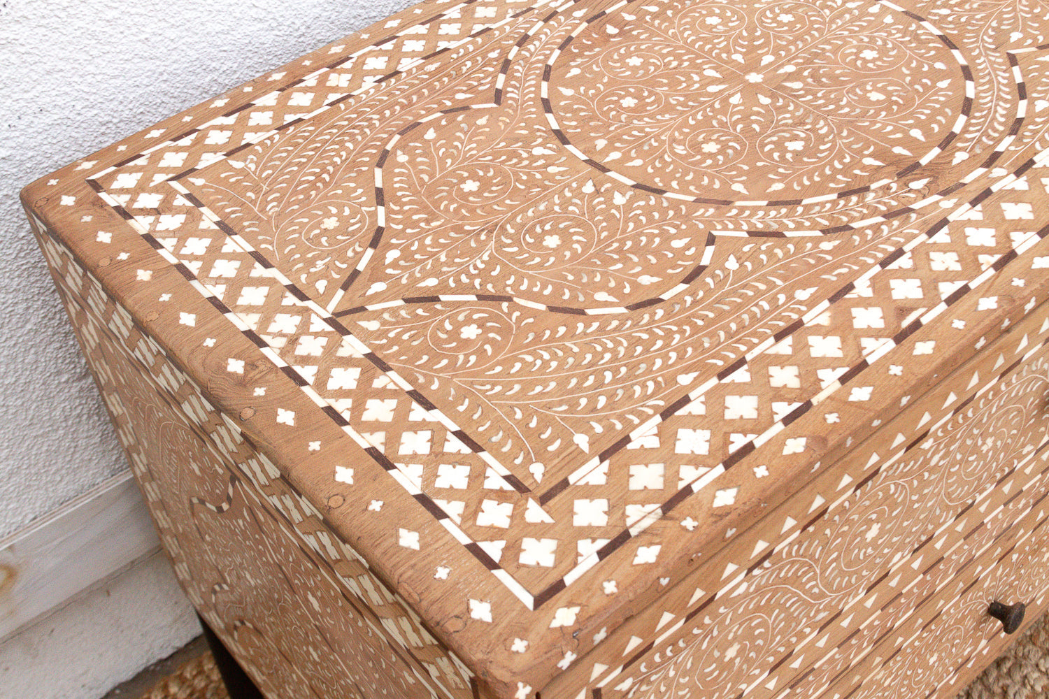 One-Of-A-Kind Heritage Inlay Chest of 2 Drawers