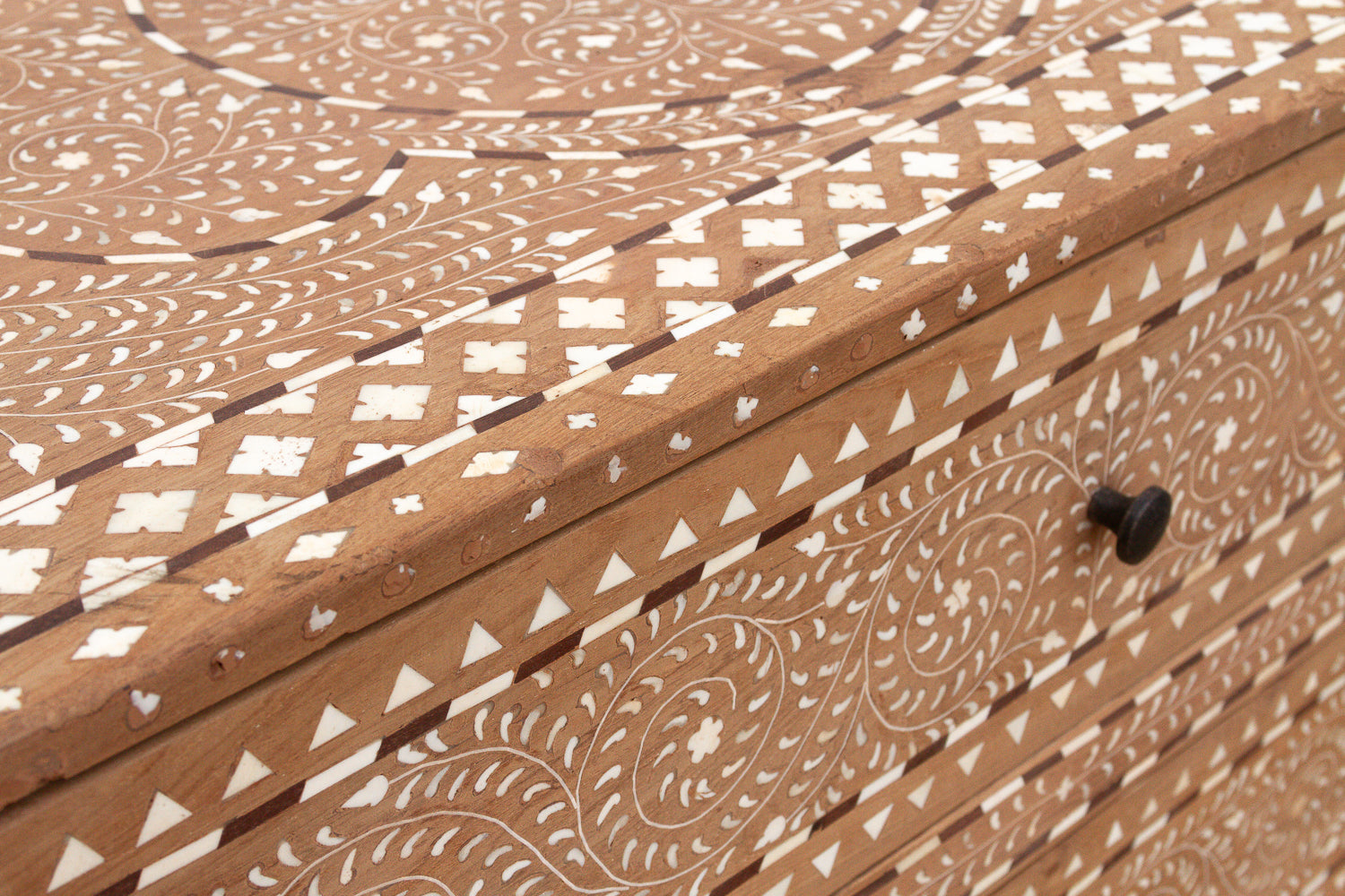 One-Of-A-Kind Heritage Inlay Chest of 2 Drawers