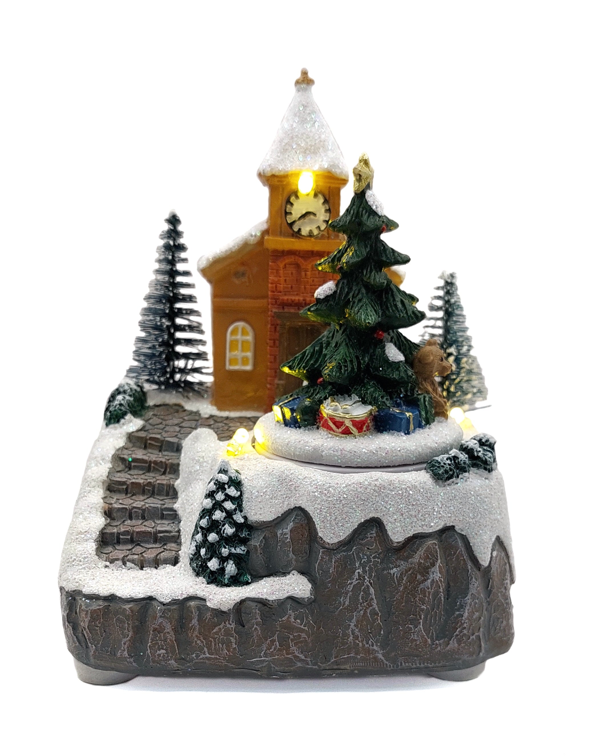 Snowy Church. Christmas Village Wizardi F07-N1-12-2704A-0