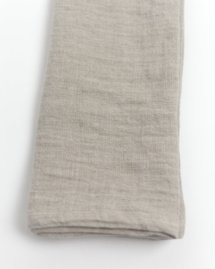 Stone Washed Linen Hemmed Dinner Napkins-9