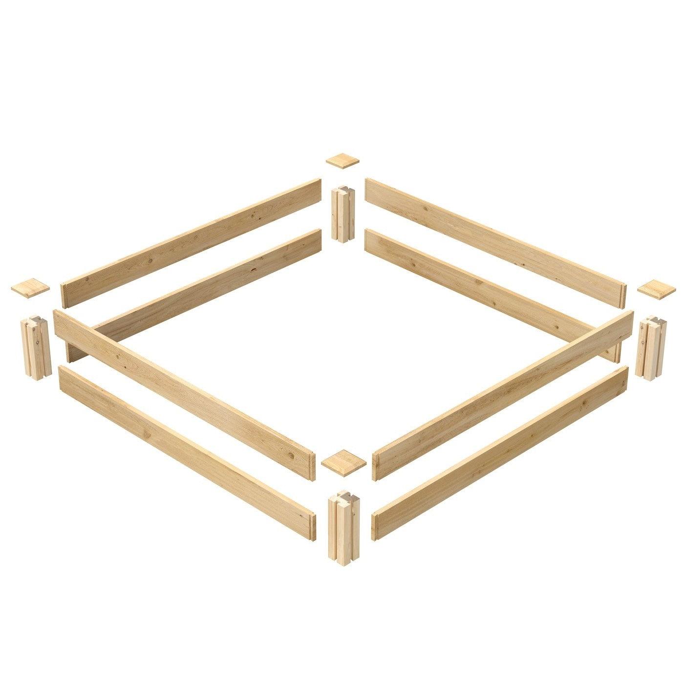 4 ft x 4 ft Cedar Wood Raised Garden Bed - Made in USA - PRHOMZ